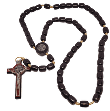 Cargar imagen en el visor de la galería, Saint Benedict Wood Rosary - Holy Fatima
