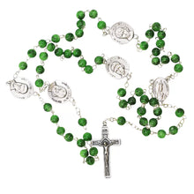Load image into Gallery viewer, Francisco & Jacinta Marto Rosary - Three Little Shepherds Rosary Green