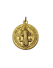 Load image into Gallery viewer, Saint Benedict Golden Medal - Holy Fatima
