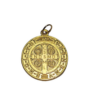 Load image into Gallery viewer, Saint Benedict Golden Medal - Holy Fatima
