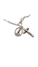 Load image into Gallery viewer, Golden and Silver Cross Bracelet with Medal
