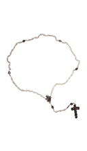 Load image into Gallery viewer, Hematite Pearl Rosary - Holy Fatima
