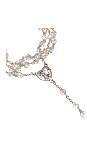 Our Lady Heart Crystal Rosary