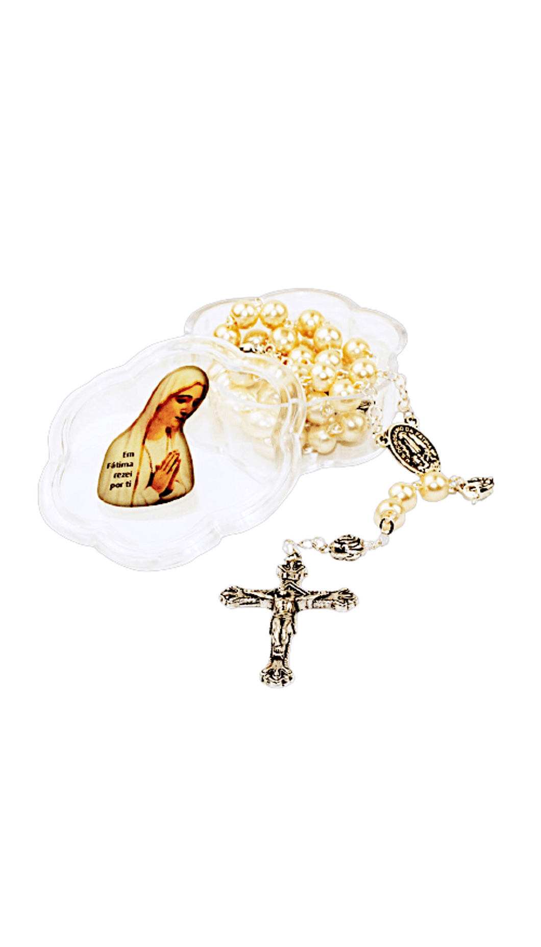 Pearl Rose Rosary - Holy Fatima