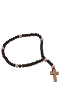 Cargar imagen en el visor de la galería, Rosary in Dark and Light Wood
