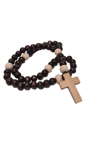 Rosary in Dark and Light Wood