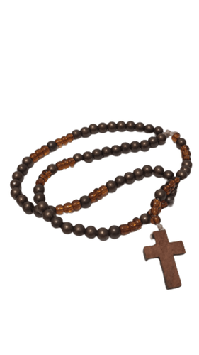 Small Rosary in Brown Pearl