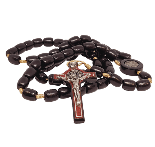 Saint Benedict Wood Rosary - Holy Fatima