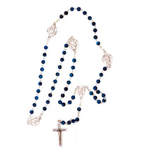 Load image into Gallery viewer, Francisco &amp; Jacinta Marto Rosary - Three Little Shepherds Rosary Dark Blue
