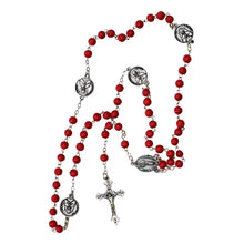 Load image into Gallery viewer, Francisco &amp; Jacinta Marto Rosary - Three Little Shepherds Rosary Red
