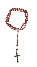 Load image into Gallery viewer, Wood Rose Rosary - Holy Fatima
